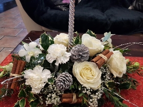 Christmas Long and Low Table Arrangement